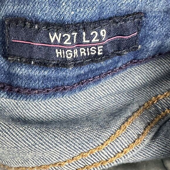 Vigoss Ace High Rise Super Skinny Jeans Womens 27 Light Wash Button Fly Stretch - Picture 14 of 16